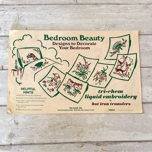 Tri-chem Liquid Embroidery Bedroom Beauty Hot Iron Transfers NEW